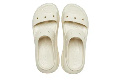 Crocs Beige Classic Crush Platform Sandals
