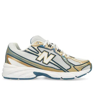 New Balance Unisex 740 In Blau/braun/weiss, Wildleder/mesh, Grösse 40