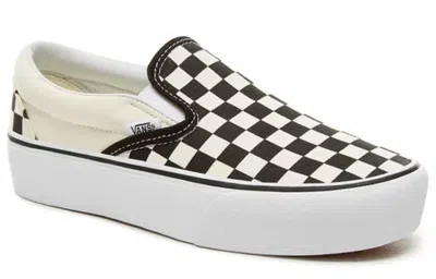Vans Classic Slip-on Platform 'checker - Black White' In Neutral