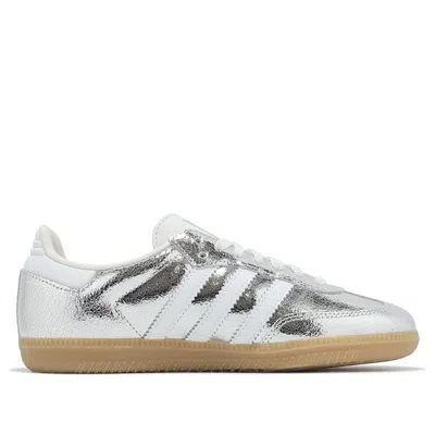 Adidas Originals Metallic Silver Samba Sneakers In Multi