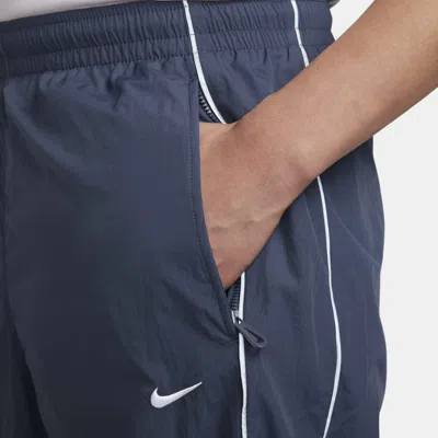 Nike Solo Swoosh Knit Zippered Pants 'thunder Blue'