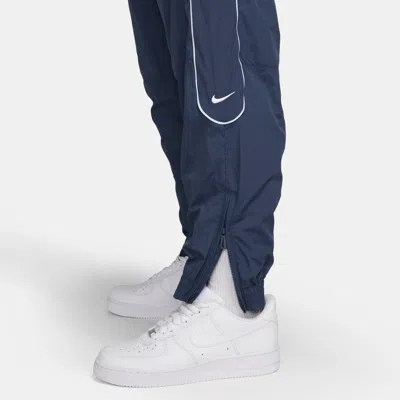Nike Solo Swoosh Knit Zippered Pants 'thunder Blue'