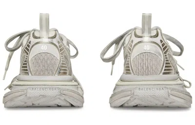 Balenciaga Eggshell Polyurethane Sneakers In Silver