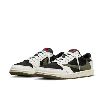 Air Jordan (wmns)  1 Retro Low Og Sp X Travis Scott 'medium Olive' In White