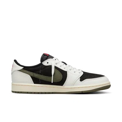 Air Jordan (wmns)  1 Retro Low Og Sp X Travis Scott 'medium Olive' In White