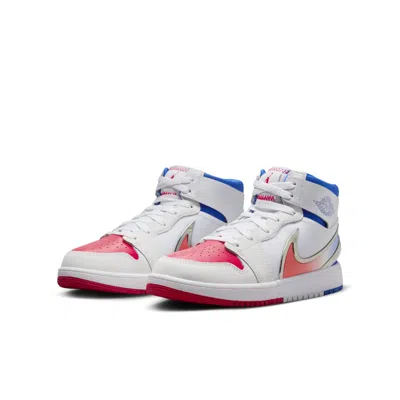 Air Jordan (gs)  1 Mid Rm Easyon 'white Racer Blue Red' In Multi