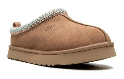 Ugg Tazz Beige Sabot With Embossed Logo In Suede Woman In Multi
