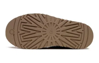 Ugg Tazz Beige Sabot With Embossed Logo In Suede Woman In Multi