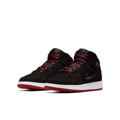 Air Jordan (gs)  1 Mid Se 'fearless' In Black