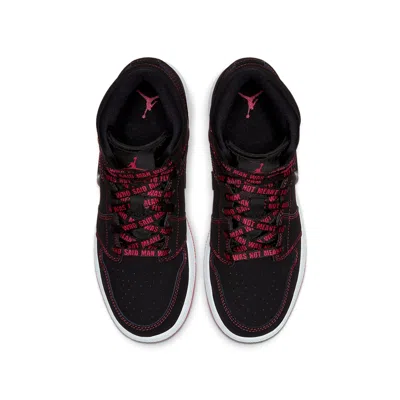 Air Jordan (gs)  1 Mid Se 'fearless' In Black
