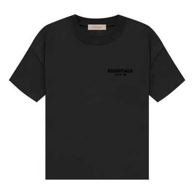 Essentials Fear Of God  Ss22 Logo Tee 'stretch Limo' In Black