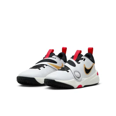 Nike (gs)  Team Hustle D11 'white Gold University Red'