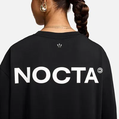 Nike Nocta Structured Cotton Oversized Crew T-shirt In Black