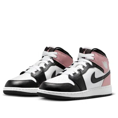 Air Jordan (gs)  1 Mid 'white Rust Pink'