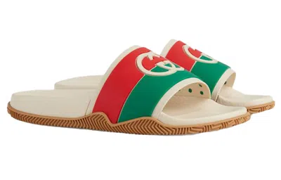 Gucci Interlocking G Slides In Neutral