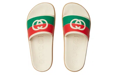 Gucci Interlocking G Slides In Neutral