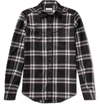 VALENTINO Slim-Fit Checked Wool-Flannel Western Shirt