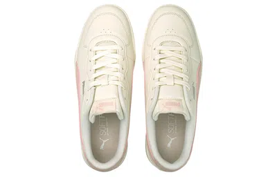 Puma (wmns)  Skye Clean Casual Board Shoes White/pink In Multi