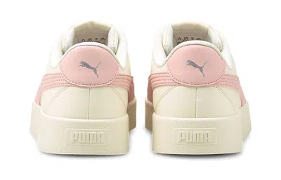 Puma (wmns)  Skye Clean Casual Board Shoes White/pink In Multi