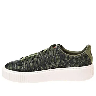 Puma (wmns)  Basket Platform Vr 'green White' In Multi