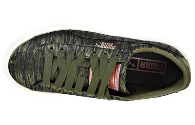 Puma (wmns)  Basket Platform Vr 'green White' In Multi