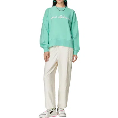 Li-ning (wmns)  Badfive Casual Pullover 'aqua' In Green