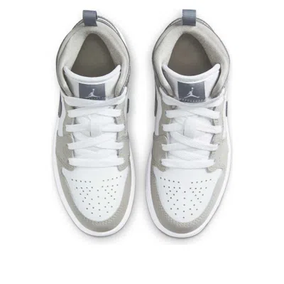 Air Jordan (ps)  1 Mid Se 'white Medium Grey Cool Grey' In Gray