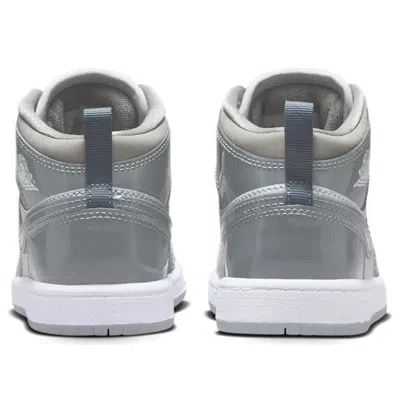 Air Jordan (ps)  1 Mid Se 'white Medium Grey Cool Grey' In Gray