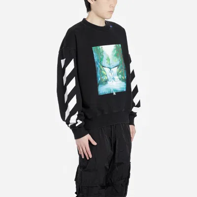 Off-white Men's  Pullover Loose Printing Black In Multi