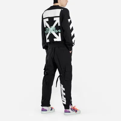 Off-white Men's  Pullover Loose Printing Black In Multi