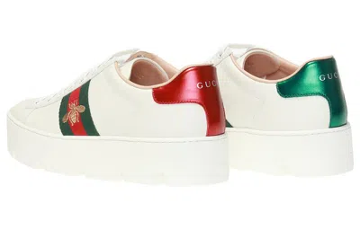 Gucci (wmns)  Ace Embroidered Platform 'white' In White