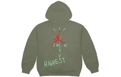 Travis Scott X Jordan Crossover Alphabet Printing Autumn Hoodie 'green'