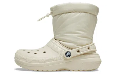 Crocs Classic Lined Neo Puff Boot Clogs Unisex Bone M11