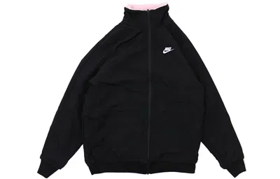 Nike Big Swoosh Reversible Boa Jacket (asia Sizing) 'pink Black'