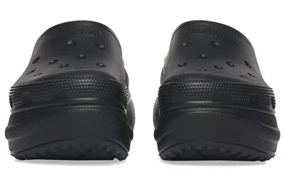 Balenciaga X Crocs Logo-embossed Slides In Black