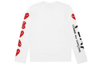 Comme Des Garçons Play (wmns) Comme Des Garcons Play 5 Hearts Long Sleeves Tee 'white'