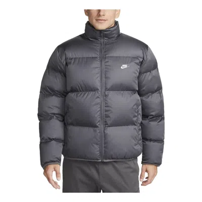 Nike Men's Club Puffer Jacket Iron Grey/white In Blue