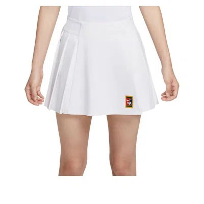 Nike Pleated High-waisted Mini Tennis Skirt In White