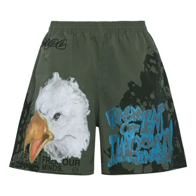 Travis Scott Cactus Jack For Fragment Imagination Shorts 'olive' In Black