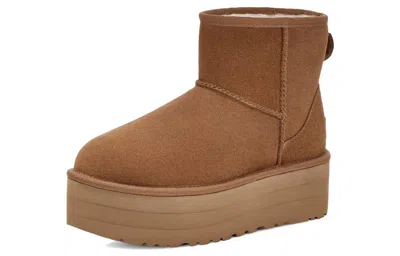 Ugg Classic Mini Platform Boots In Chestnut In Neutral