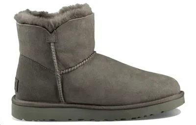 Ugg ® Mini Bailey Button Ii Genuine Shearling Boot In Gray