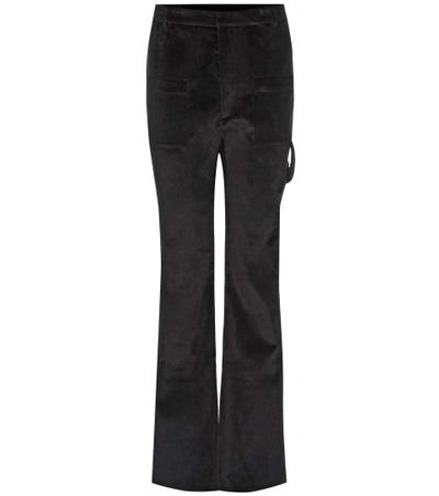 Vetements Velvet Wide-leg Trousers In Black