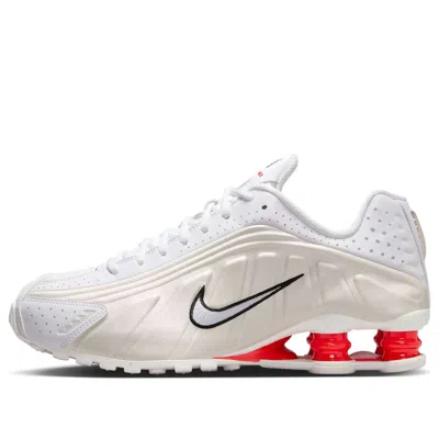Nike Shox R4 Rubber-trimmed Shell Sneakers In White