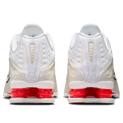 Nike Shox R4 Rubber-trimmed Shell Sneakers In White