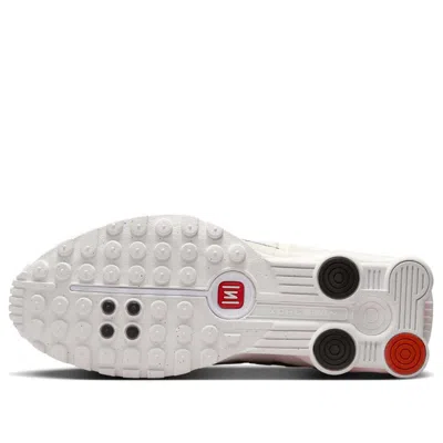 Nike Shox R4 Rubber-trimmed Shell Sneakers In White