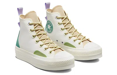 Converse (wmns)  Chuck Taylor All Star Lift Platform High 'colorblock Overlay Algae Coast' In White