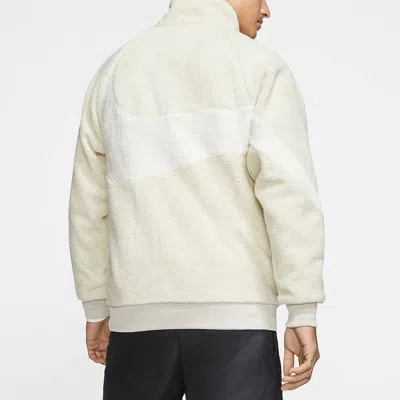 Nike Big Swoosh Reversible Boa Jacket (asia Sizing) 'cream White' In Neutral