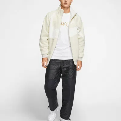 Nike Big Swoosh Reversible Boa Jacket (asia Sizing) 'cream White' In Neutral