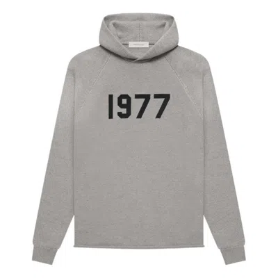 Essentials Fear Of God Ss22 Knit Hoodie Dark 1977 Oatmeal In Gray ...