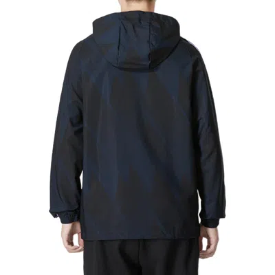 Adidas Originals Men's Adidas Logo Printing Hooded Zipper Jacket Blue